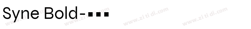 Syne Bold字体转换